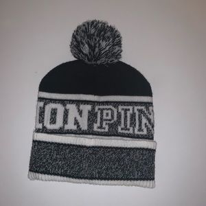 PINK NATION gray beanie